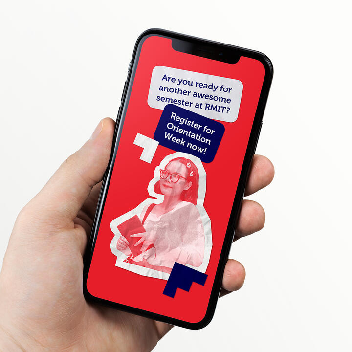 RMIT Orientation 2025 - Story Advertisements on a Phone